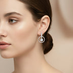 D'Joy Moissanite Earring with Push Back in Rhodium Overlay Sterling Silver 1.74 Ct._8280103_2