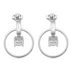 D'Joy Moissanite Earring with Push Back in Rhodium Overlay Sterling Silver 1.74 Ct._8280103_3