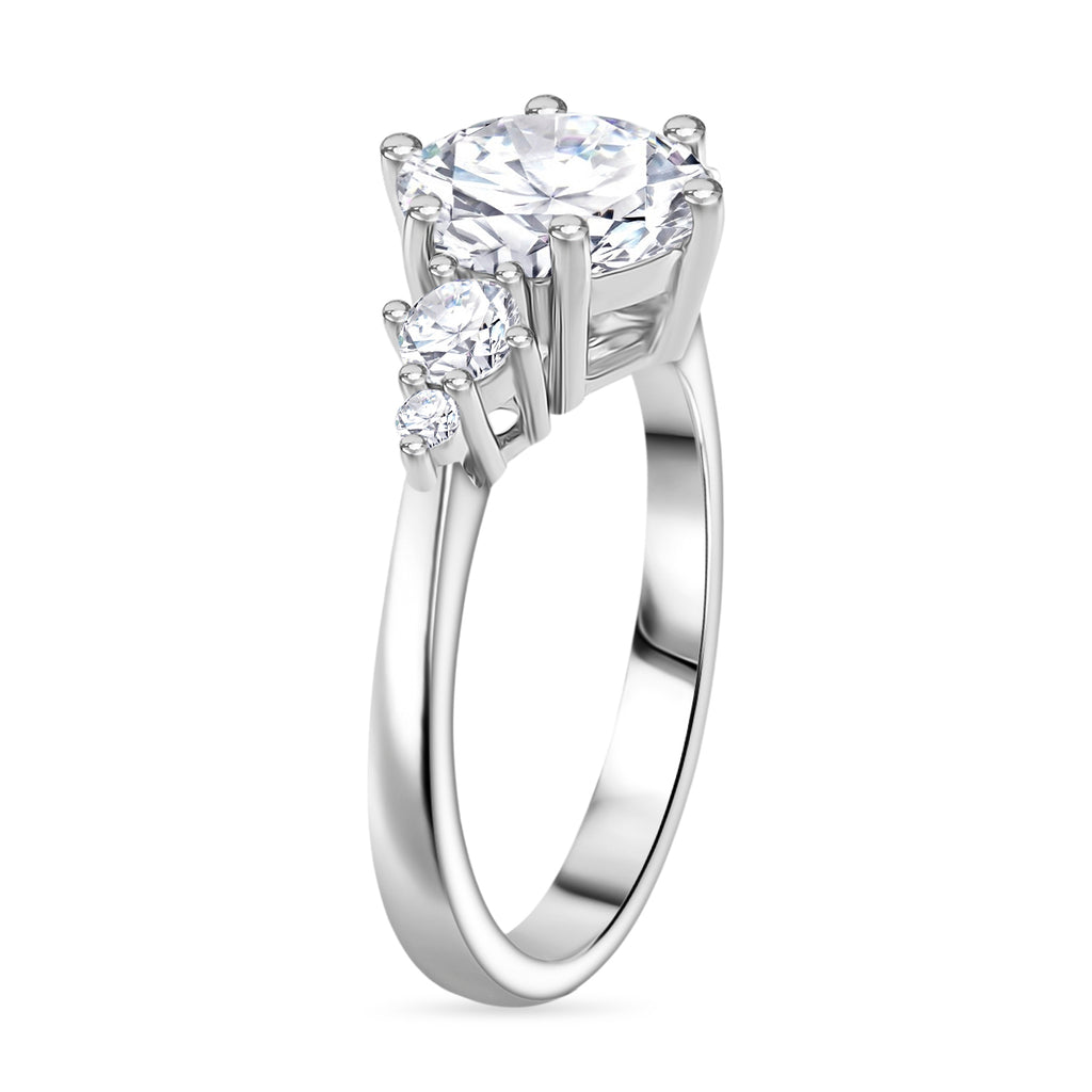 D'Joy Moissanite Ring in Rhodium Overlay Sterling Silver 4.26 Ct._8280132_3