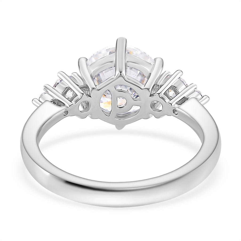 D'Joy Moissanite Ring in Rhodium Overlay Sterling Silver 4.26 Ct._8280132_4