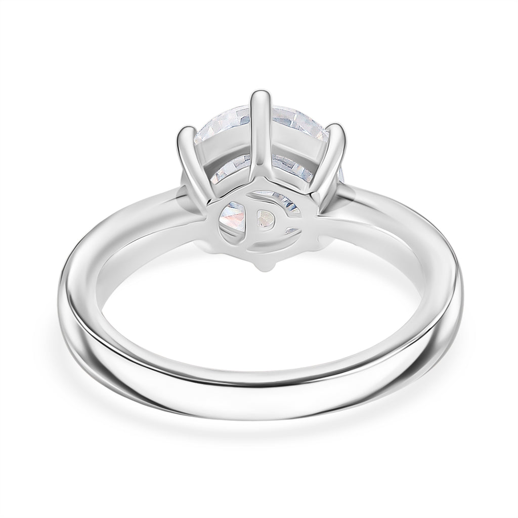 D'Joy Moissanite Ring in Rhodium Overlay Sterling Silver 3.94 Ct._8280147_4