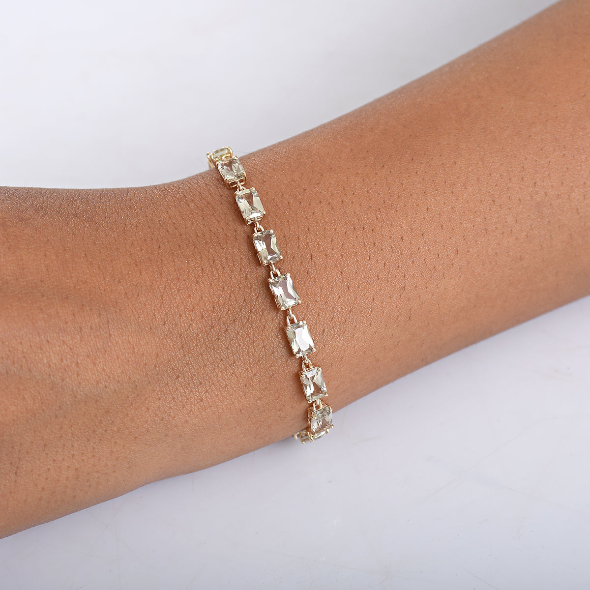 DOORBUSTER DEAL- Luxoro 9K Yellow Gold AAA Radiant Cut Natural Turkizite Bracelet (Size 7) with GB Lock Box 12.41 Ct. V32607254 3