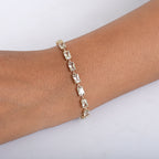 Luxoro 9K Yellow Gold AAA Radiant Cut Natural Turkizite Bracelet (Size 7) with GB Lock Box 12.41 Ct._8280360_2