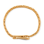 Luxuriant Lab Grown Diamond (SI-GH) Tennis Bracelet (Size 7.5) in 18K Vermeil Yellow Gold Plated Sterling Silver , Silver Wt. 14.14 Gms.