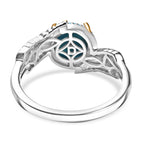 D'Joy Sleeping Beauty Turquoise Solitaire Ring in Yellow Gold Plated & Platinum Overlay Sterling Silver 1.22 Ct._8280491_4
