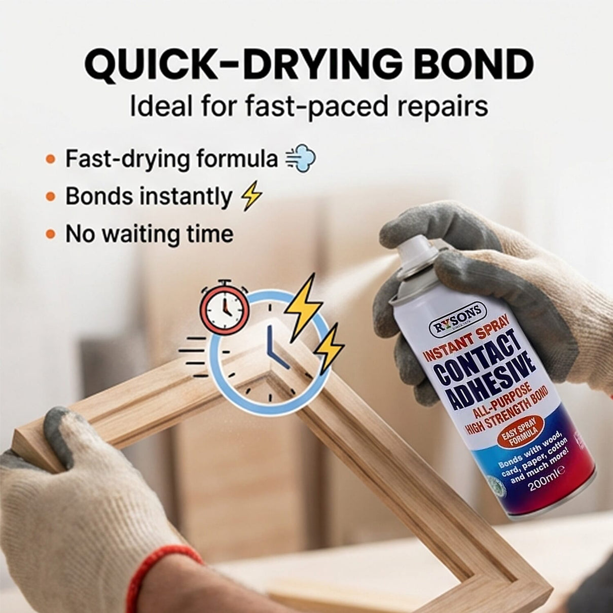 Instant Spray Contact Adhesive - 200ml 8280732 1