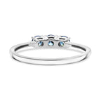 Luxuriant Lab Grown Blue Diamond (VS INTENSE BLUE) Trilogy Ring in Rhodium Overlay Sterling Silver 0.50 Ct._8280836_4