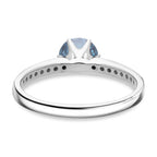 Luxuriant Lab Grown Blue Diamond (Fancy Intense/VS) 1.00ct & Lab Grown Diamond (VS/EF) Ring in Rhodium Overlay Sterling Silver 1.26 Ct._8280858_4