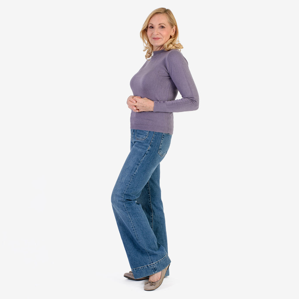 Pure And Natural Acrylic Cashmillon Jumper (Size - 18/20) - Dusky Plum_8281254_1