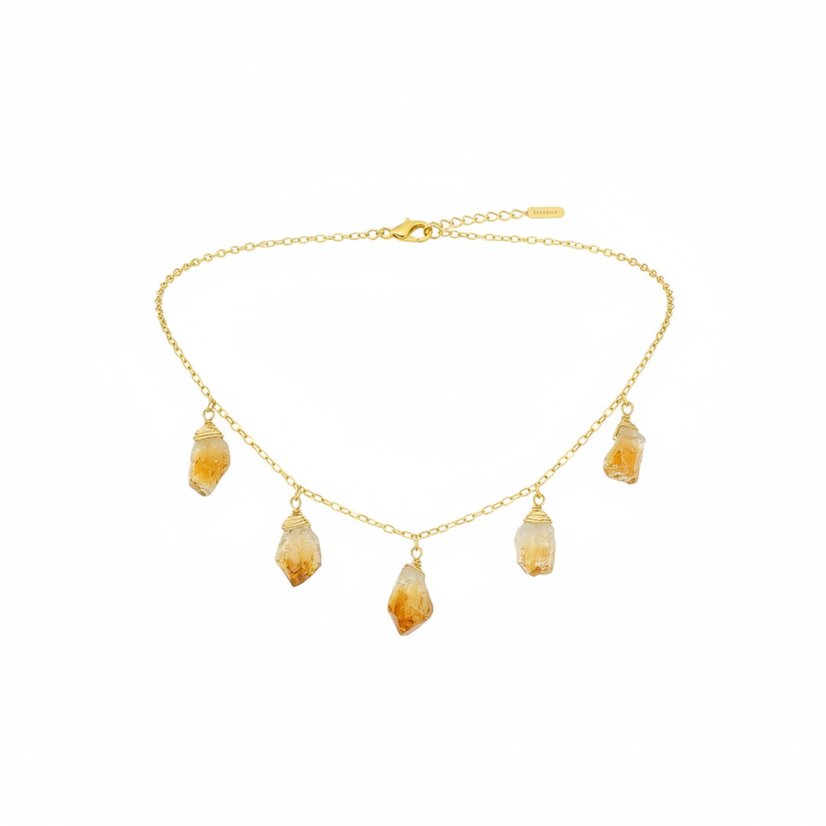 Citrine Necklace (Size 16 - 2 Ext) in Yellow Gold Plated 20.00 Ct. V32532419 0