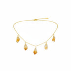 Citrine Necklace (Size 16 + 2 Ext) in Yellow Gold Plated 20.00 Ct._8281277