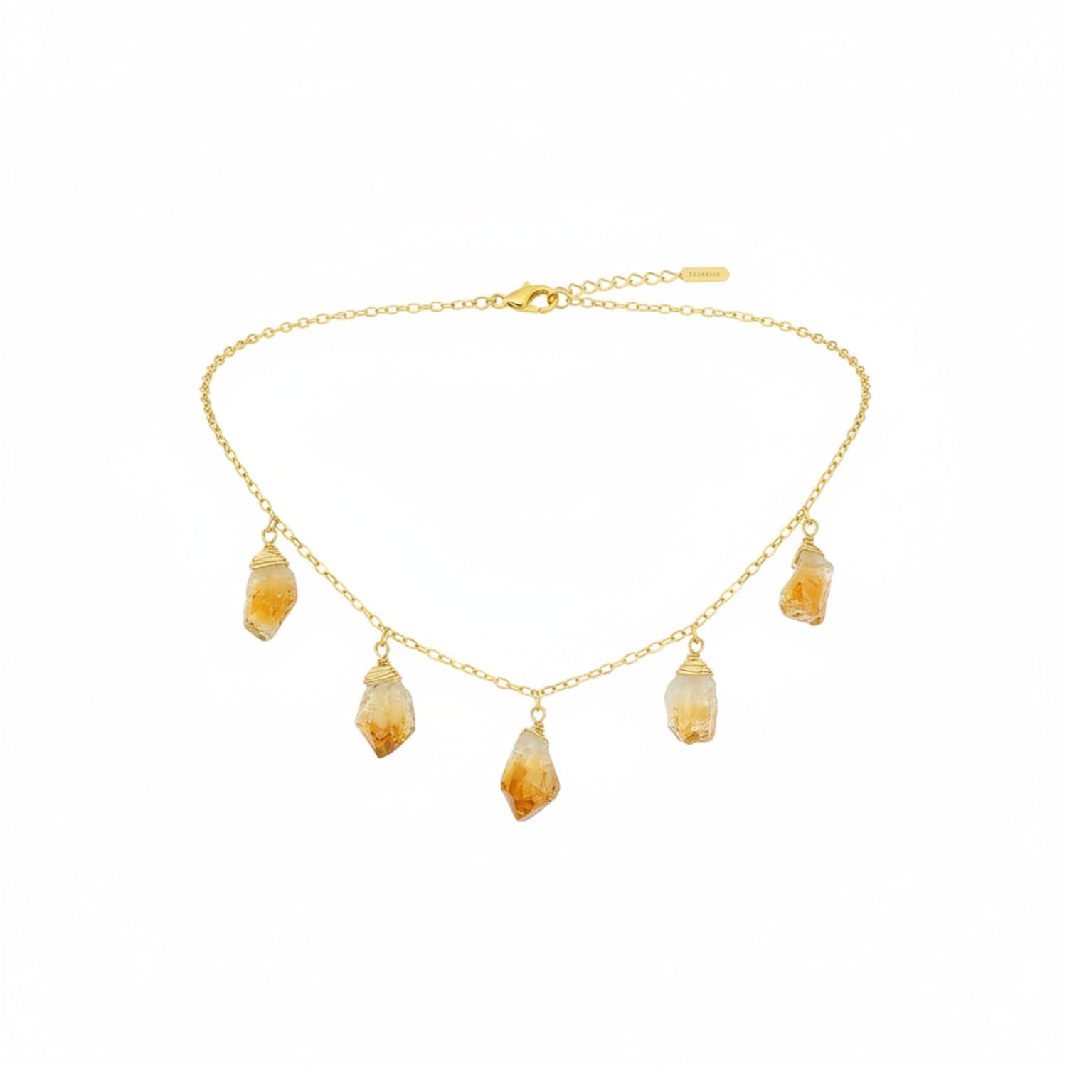 Citrine Necklace (Size 16 - 2 Ext) in Yellow Gold Plated 20.00 Ct. V32532419 0