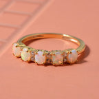 D'Joy Faceted Ethiopian Opal & White Zircon Ring in Yellow Gold Plated Sterling Silver_8282240_1