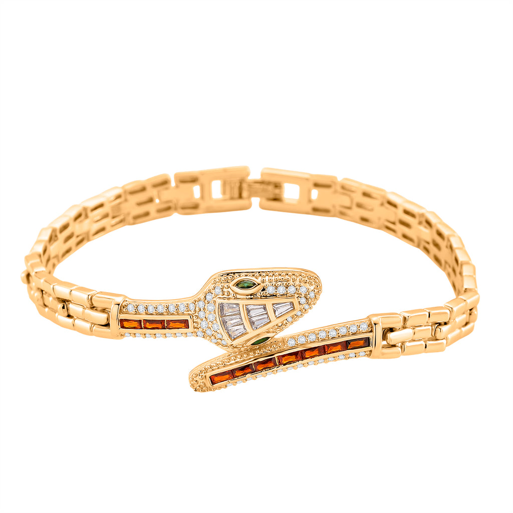 Couture Collection - Multi Colour Cubic Zirconia Serpentine Majesty Bracelet (Size - 7.5) 3.50 Ct._8282258