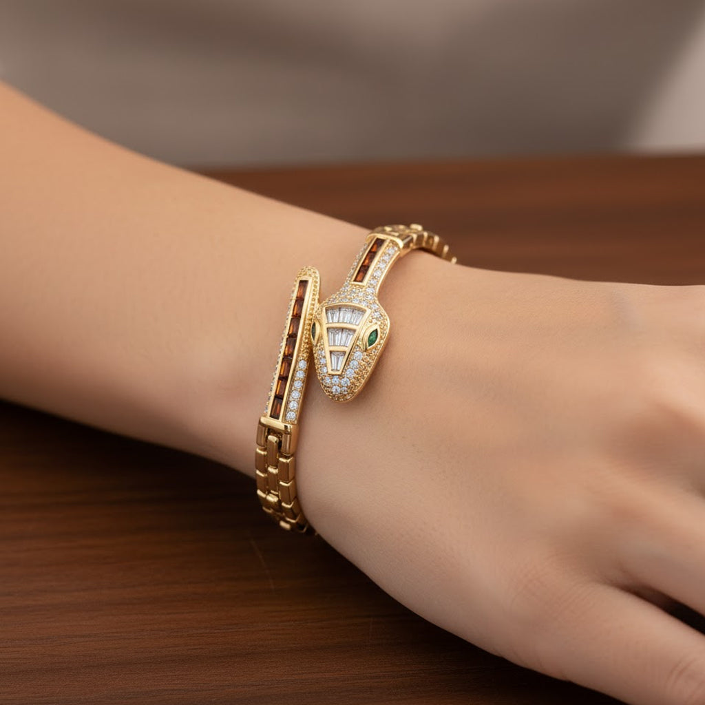 Couture Collection - Multi Colour Cubic Zirconia Serpentine Majesty Bracelet (Size - 7.5) 3.50 Ct. 8282258 3