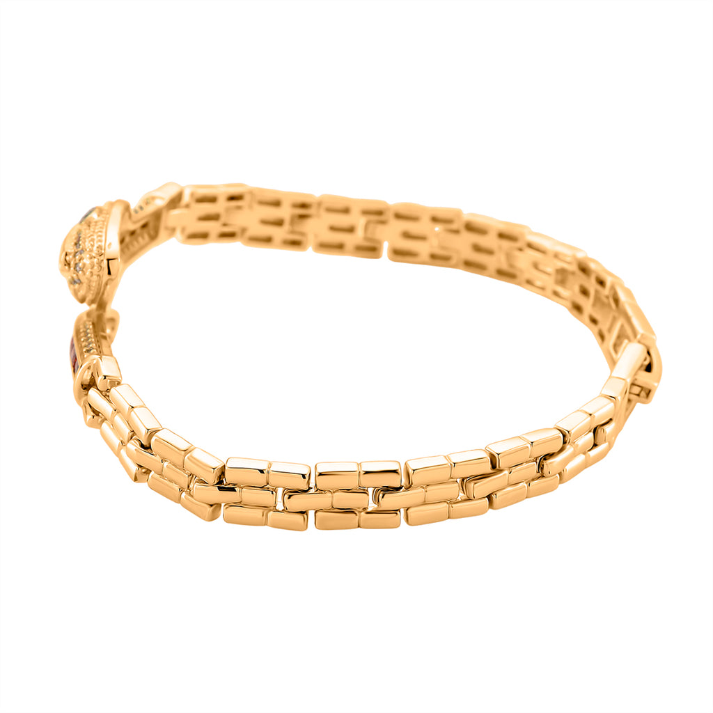 Couture Collection - Multi Colour Cubic Zirconia Serpentine Majesty Bracelet (Size - 7.5) 3.50 Ct._8282258_3
