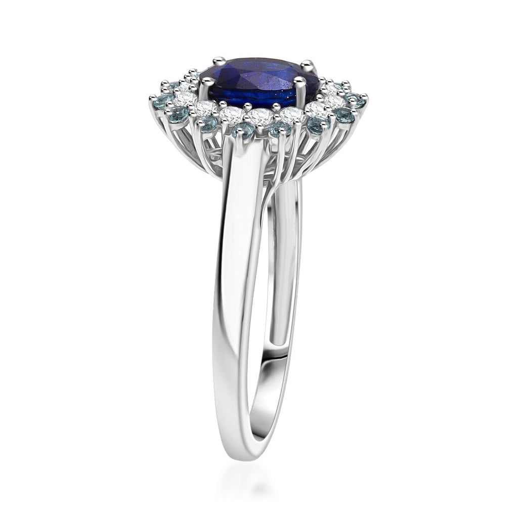 D'Joy Masoala Sapphire, Blue Apatite & White Zircon Ring in Rhodium Overlay Sterling Silver 2.77 Ct._8282307_3