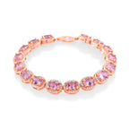White Cubic Zirconia & Pink Cubic Zirconia Bracelet (Size - 7.5) in Rose Gold Tone 9.50 Ct._8282327