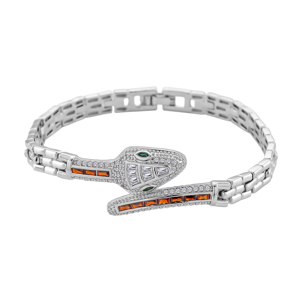 Couture Collection - Multi Colour Cubic Zirconia Serpentine Majesty Bracelet (Size - 7.5) 3.50 Ct._8282375