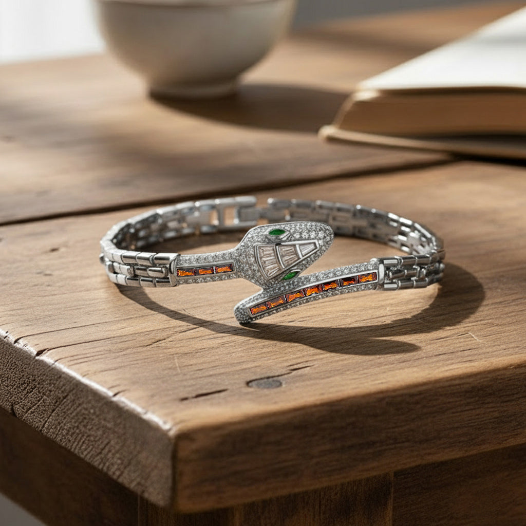 Couture Collection - Multi Colour Cubic Zirconia Serpentine Majesty Bracelet (Size - 7.5) 3.50 Ct. V32489696 2