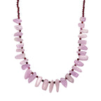 D'Joy Kunzite & Rhodolite Garnet Necklace (Size - 18) in Rhodium Overlay Sterling Silver 123.00 Ct._8282714