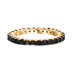 D'Joy Black Diamond Band Ring in 18K Vermeil Yellow Gold Plated Sterling Silver 1.11 Ct._8282805