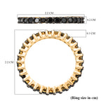 D'Joy Black Diamond Band Ring in 18K Vermeil Yellow Gold Plated Sterling Silver 1.11 Ct._8282805_5