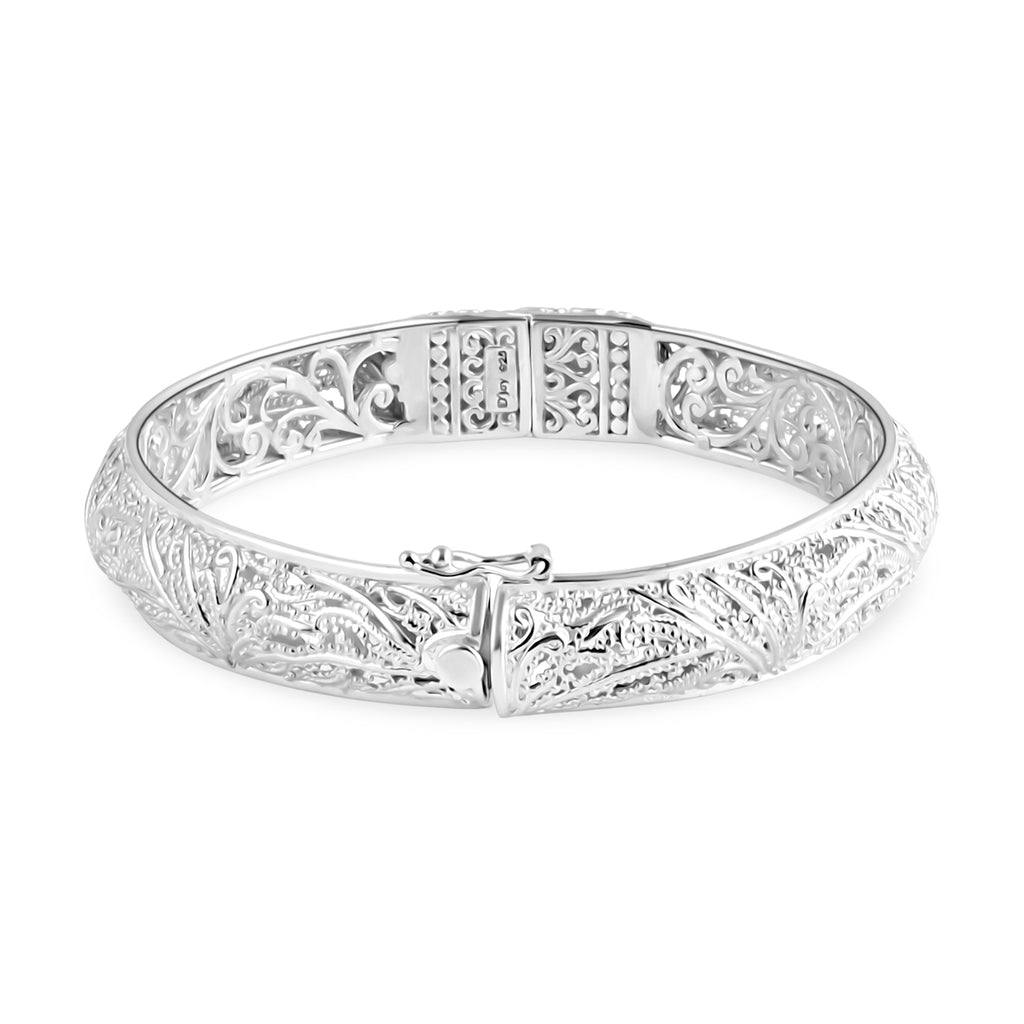 Royal Bali Collection - D'Joy Sterling Silver Bangle (Size - 7.5), Silver Wt. 34.62 Gms_8282879