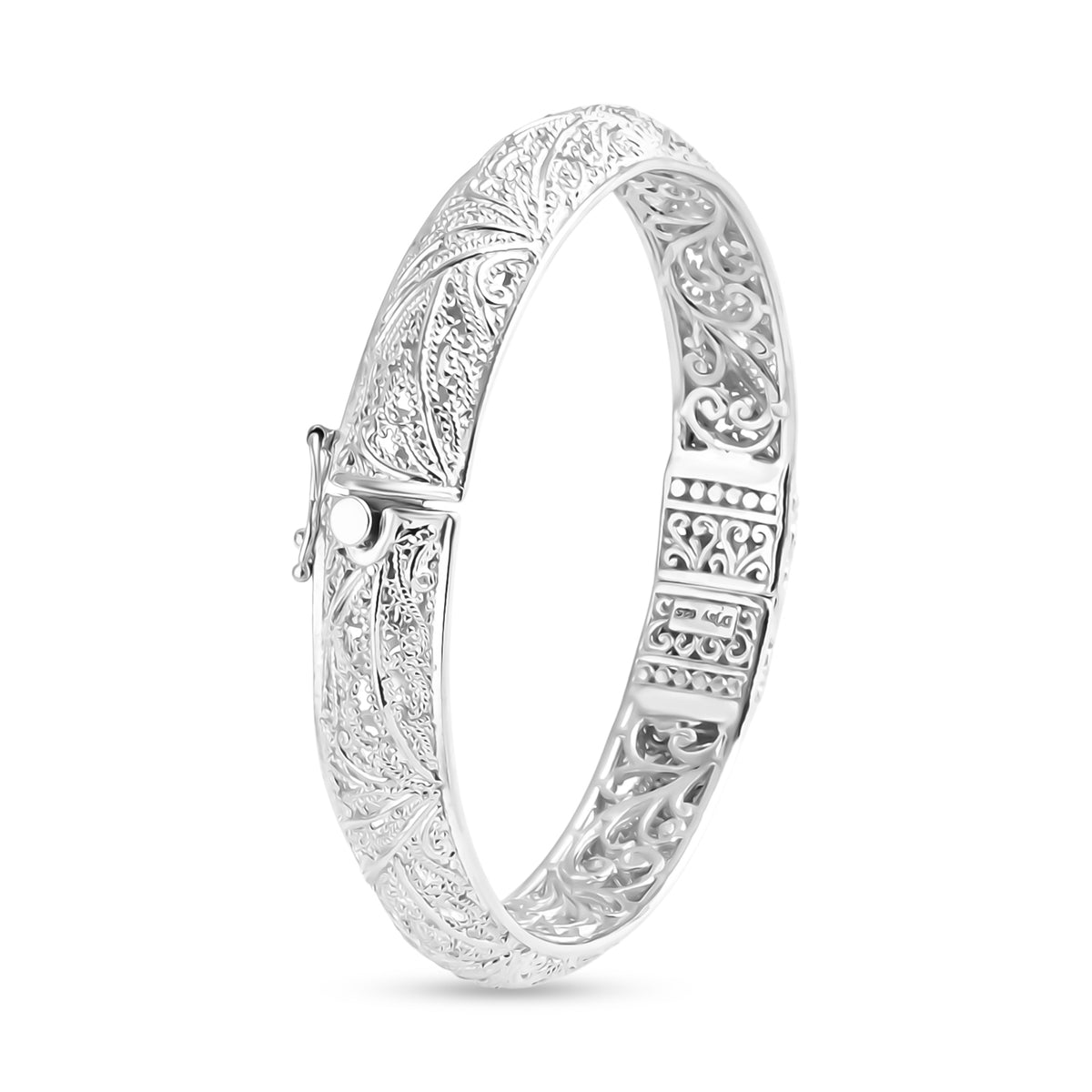 D'Joy Sterling Silver Bangle (Size - 7.5), Silver Wt. 34.62 Gms 8282879 4