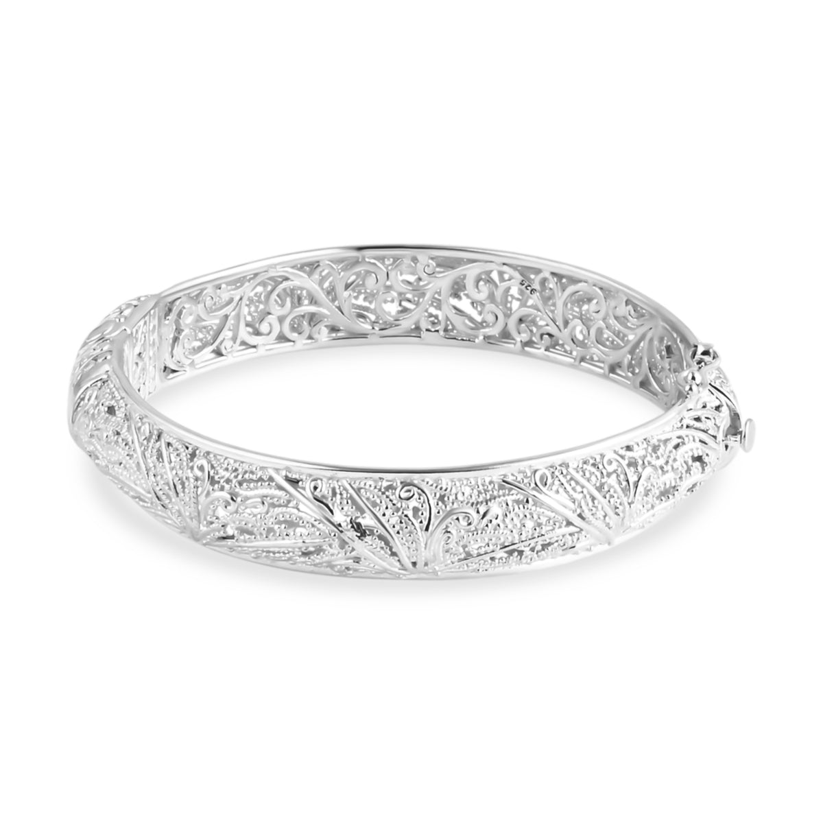D'Joy Sterling Silver Bangle (Size - 7.5), Silver Wt. 34.62 Gms 8282879 6
