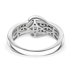 D'Joy Black Diamond Buckle Ring in Rhodium Overlay Sterling Silver 0.50 Ct._8282988_4