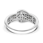 D'Joy Black Diamond Buckle Ring in Rhodium Overlay Sterling Silver 0.50 Ct._8282990_4