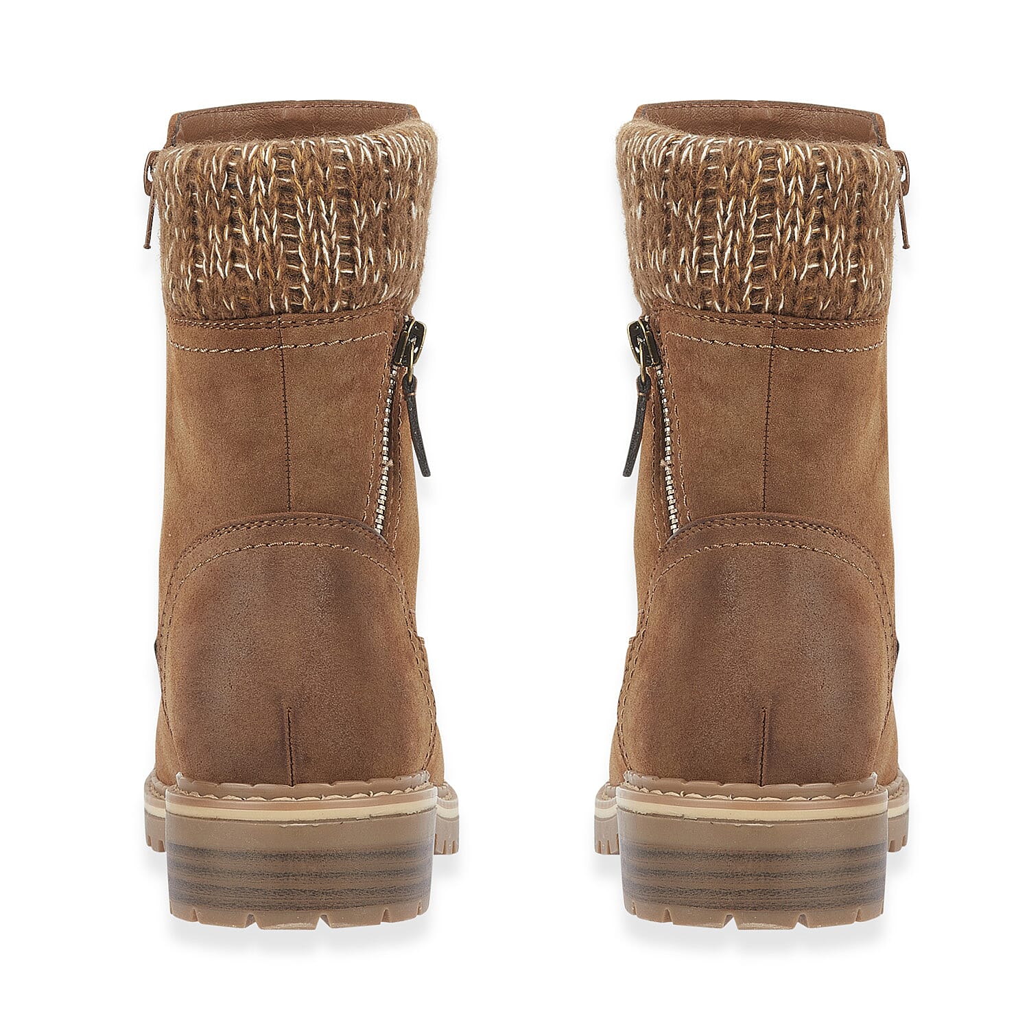 Emma Copenhagen Faux Suede Ankle Boots With Knit Cuff (Size 7) - Camel V32491050 6