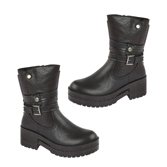 Emma Alice Faux Fur Lined Mid Calf Boots (Size 4) - Brown 8283125 1