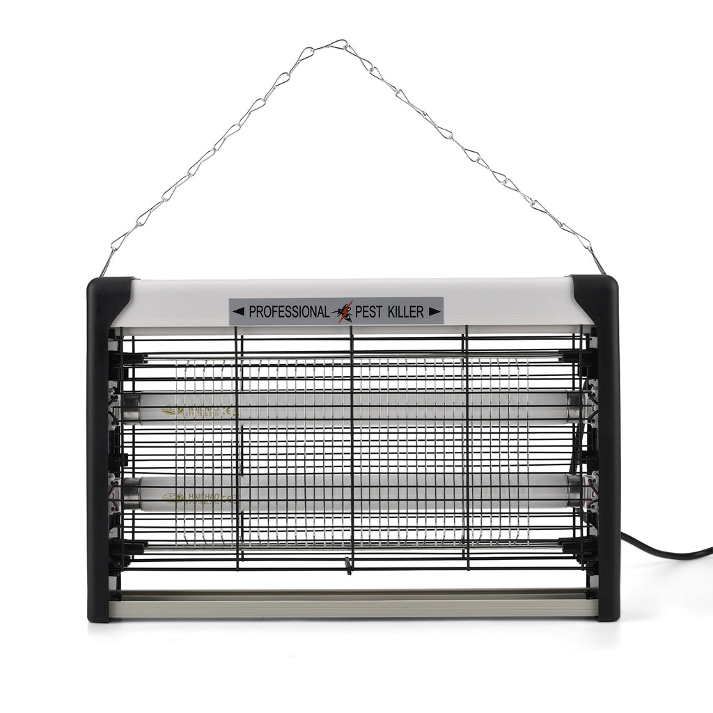 Professional Electric Bug Zapper - 20W, Dual UV Tube, High Voltage 1500V Grid - 30m2 Coverage (25x37.5x6cm)_8283472