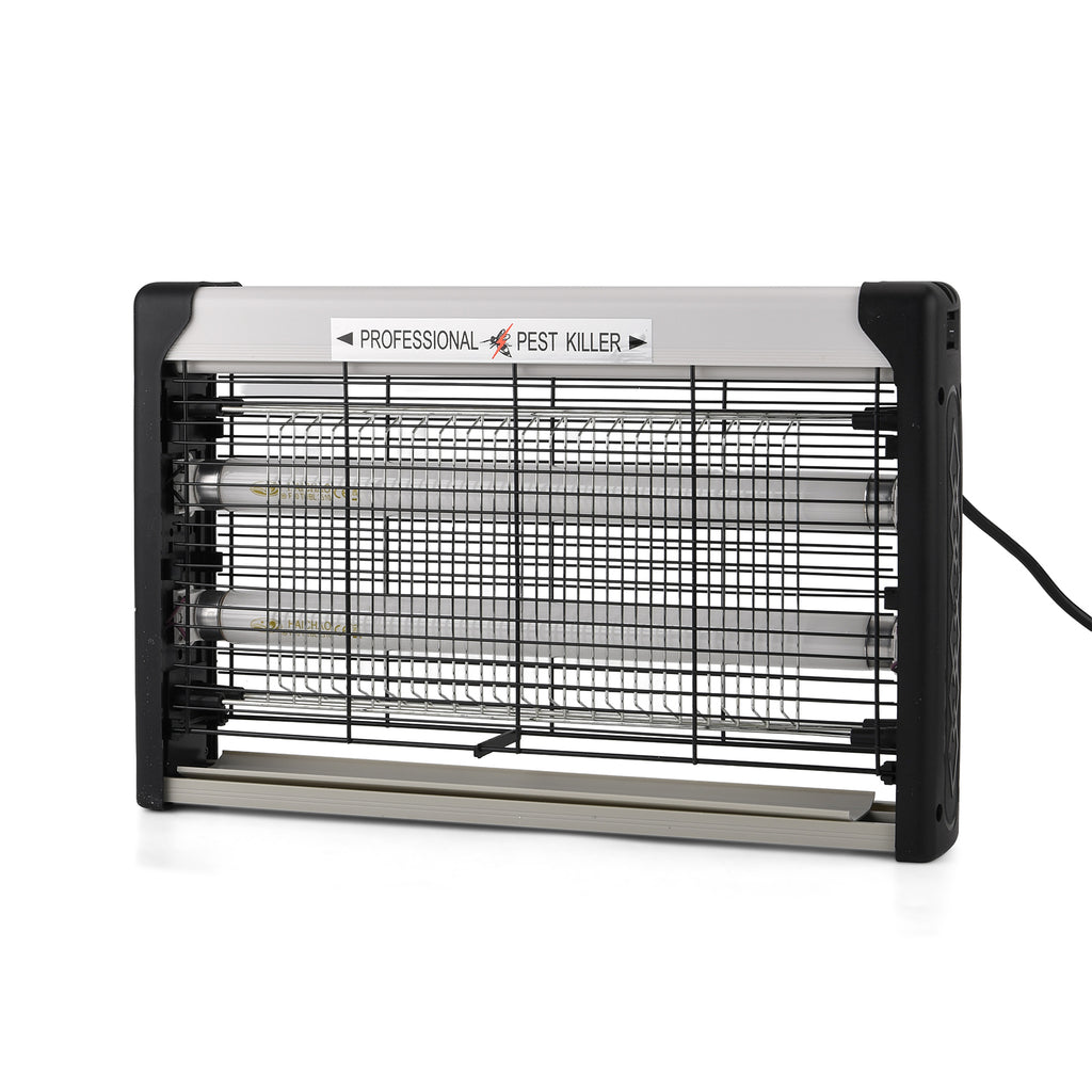 Professional Electric Bug Zapper - 20W, Dual UV Tube, High Voltage 1500V Grid - 30m2 Coverage (25x37.5x6cm)_8283472_3