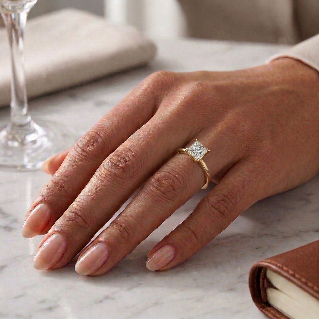 Luxuriant - Lab Grown Diamond (SI/G-H) Solitaire Ring in 18K Vermeil Yellow Gold Plated Sterling Silver 1.00 Ct._8284119_1