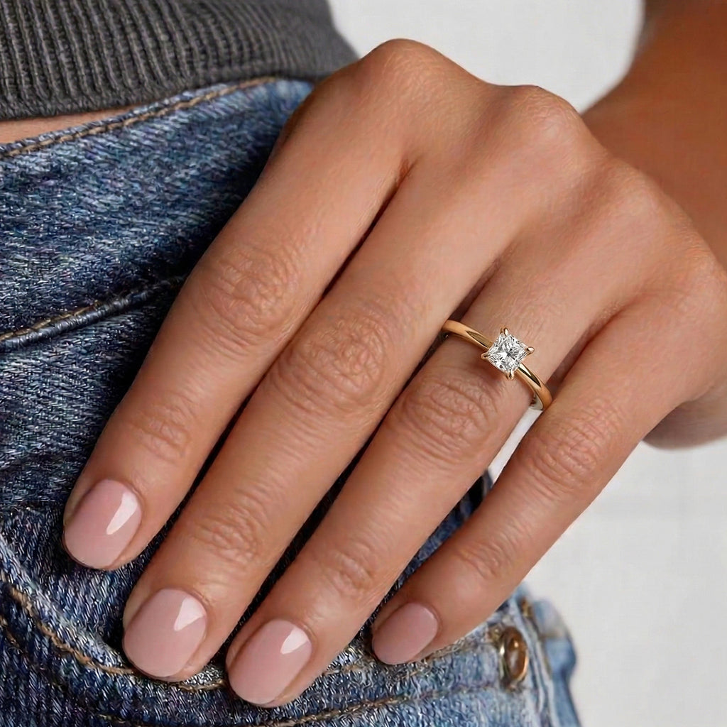 Luxuriant - Lab Grown Diamond (SI/G-H) Solitaire Ring in 18K Vermeil Yellow Gold Plated Sterling Silver 1.00 Ct._8284119_2