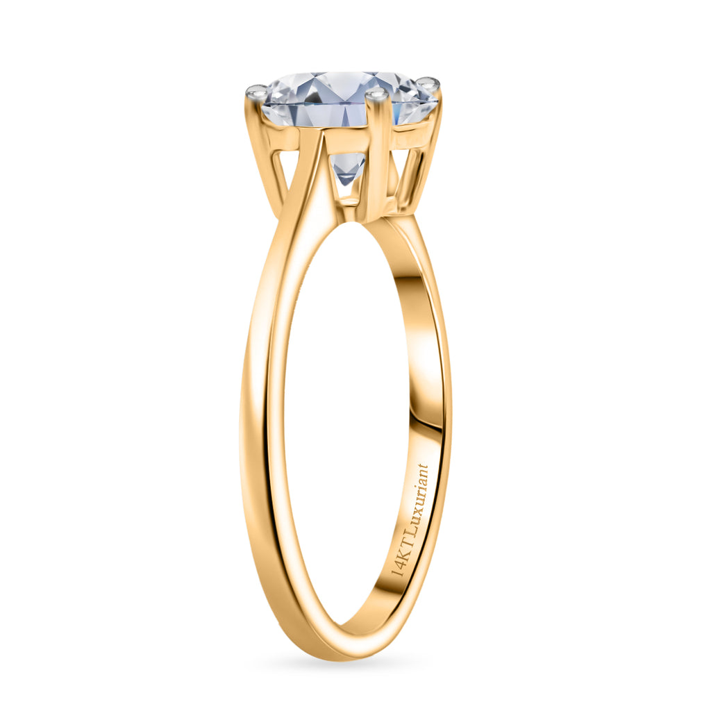Luxuriant 14K Yellow Gold SGL Certified Lab Grown Diamond (VS/EF) Solitaire Ring 2.00 Ct._8284516_3