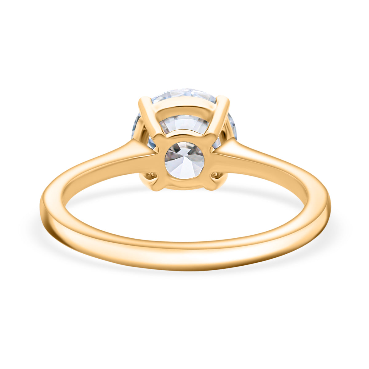 LUXURIANT 2 Ct. Lab Grown Diamond Round-Cut Solitaire Ring in 14K Yellow Gold SGL Certified (VS-EF) 8284516 5