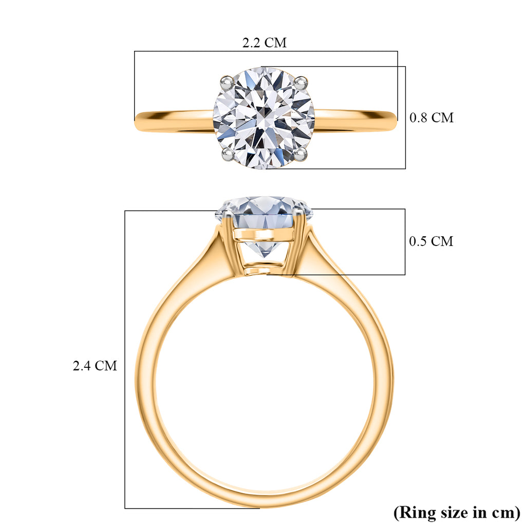 Luxuriant 14K Yellow Gold SGL Certified Lab Grown Diamond (VS/EF) Solitaire Ring 2.00 Ct._8284516_5