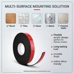 Gauder Double-Sided Acrylic Mounting Tape (10m x Pack of 2) - Red
