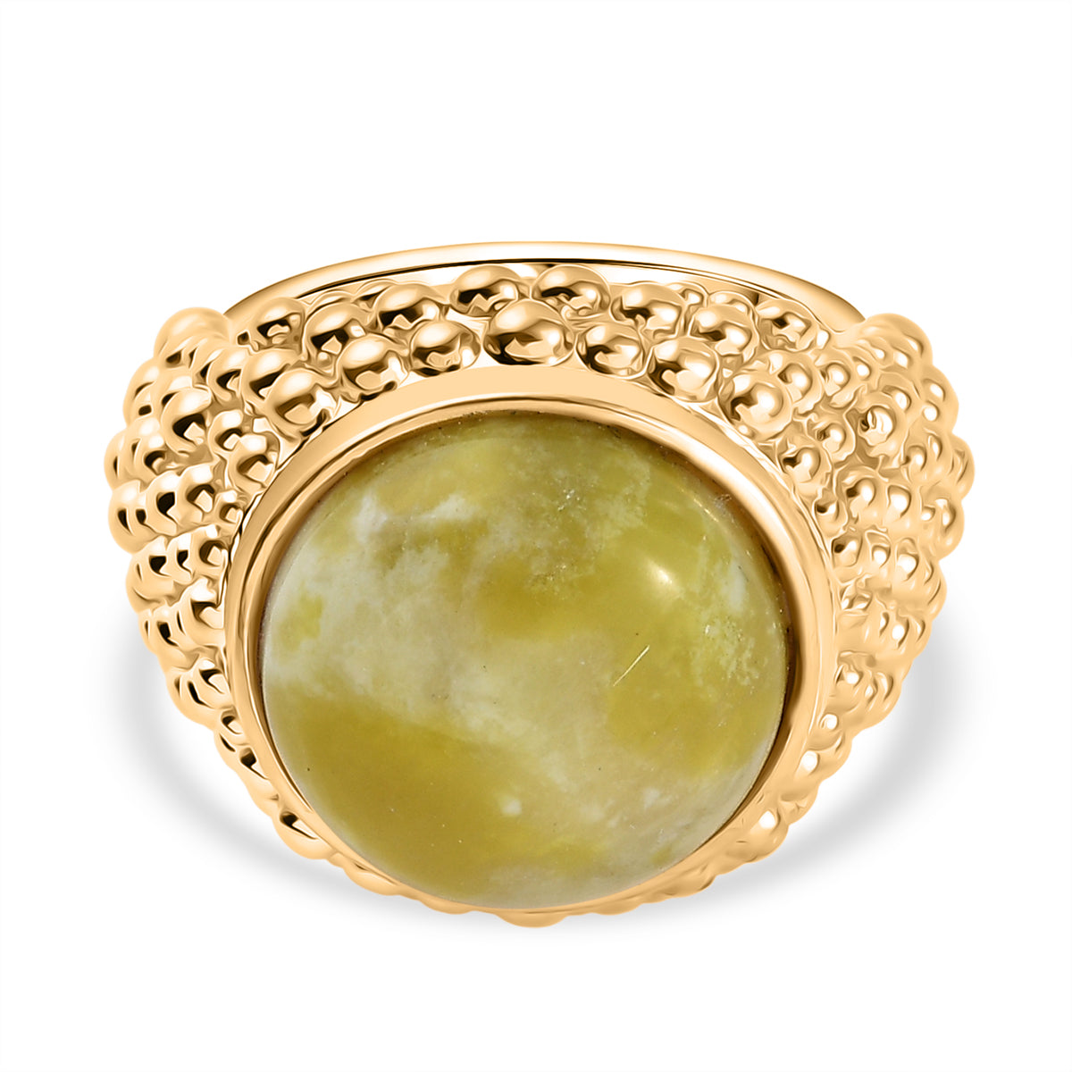 EverTrue Connemara Marble Dome Ring in Yellow Gold Tone 10.20 Ct. V32521003 0