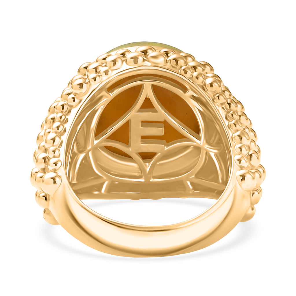 EverTrue Connemara Marble Dome Ring in Yellow Gold Tone 10.20 Ct._8285097_4