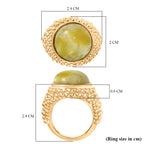 EverTrue Connemara Marble Dome Ring in Yellow Gold Tone 10.20 Ct._8285097_5