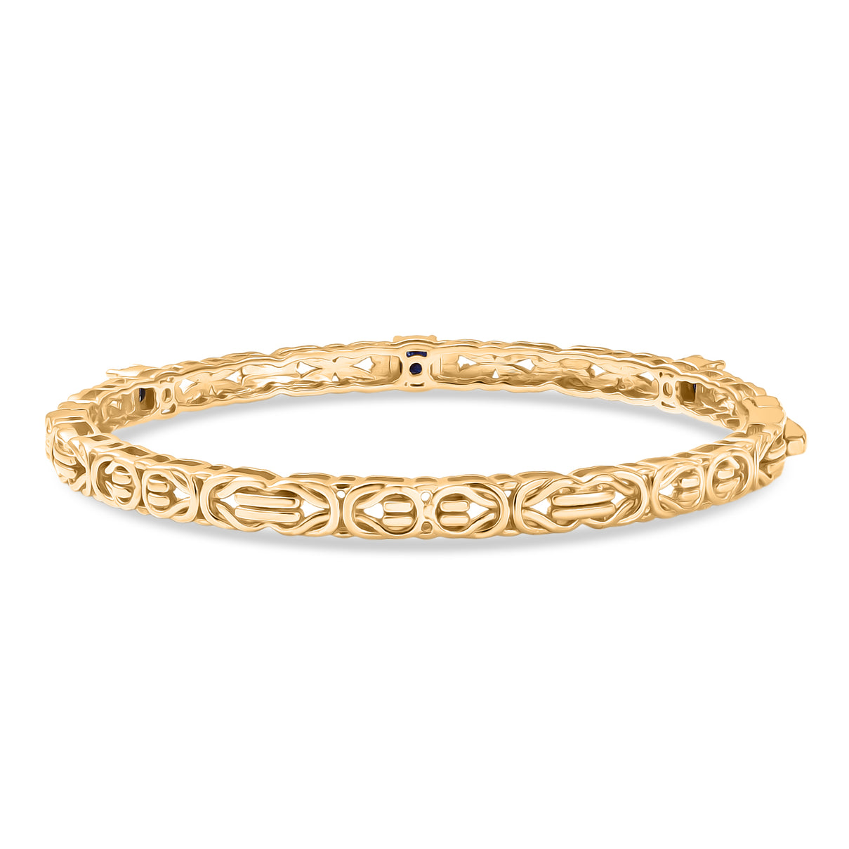 Byzantine Bangle  Masoala Blue Sapphire (Size-7.5) in Yellow Gold Tone 8285510 5