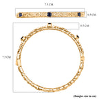 Byzantine Bangle  Masoala Blue Sapphire (Size-7.5) in Yellow Gold Tone_8285510_6