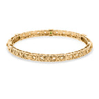 Natural Chrome Diopside Byzantine Bangle (Size-7.5) in Yellow Gold Tone_8285511_4