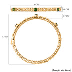 Natural Chrome Diopside Byzantine Bangle (Size-7.5) in Yellow Gold Tone_8285511_5