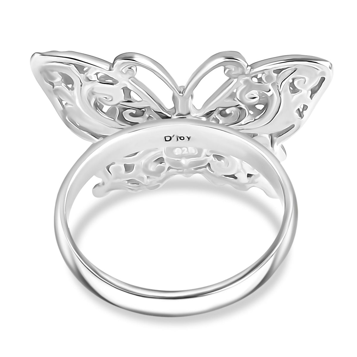 D'Joy Sterling Silver Butterfly Ring, Silver Wt. 5.60 Gms. V32607263 10